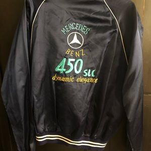 Vintage 70s satin baseball jacket logo